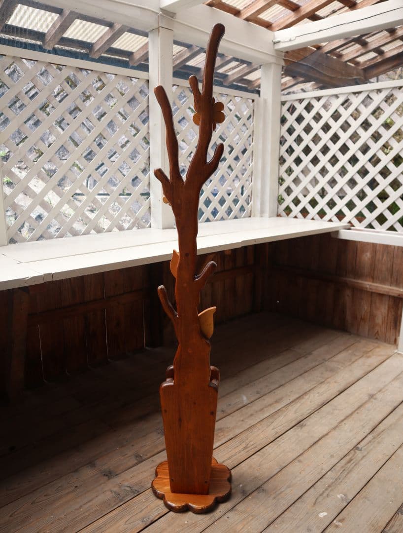 お花と葉っぱの傘立て兼帽子掛け　奈良県　手作り