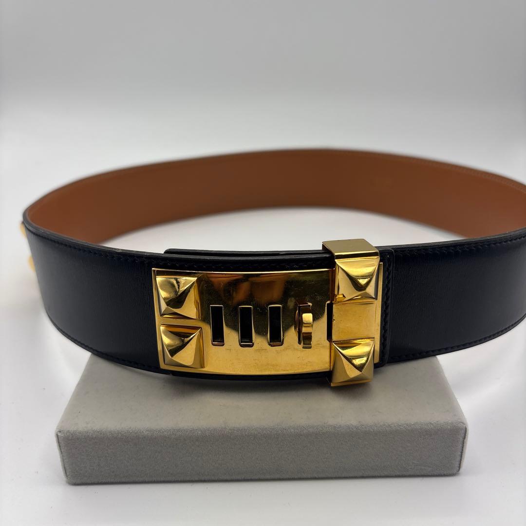 エルメスレザー、茶色、ベルト、正規品　全長　74cm