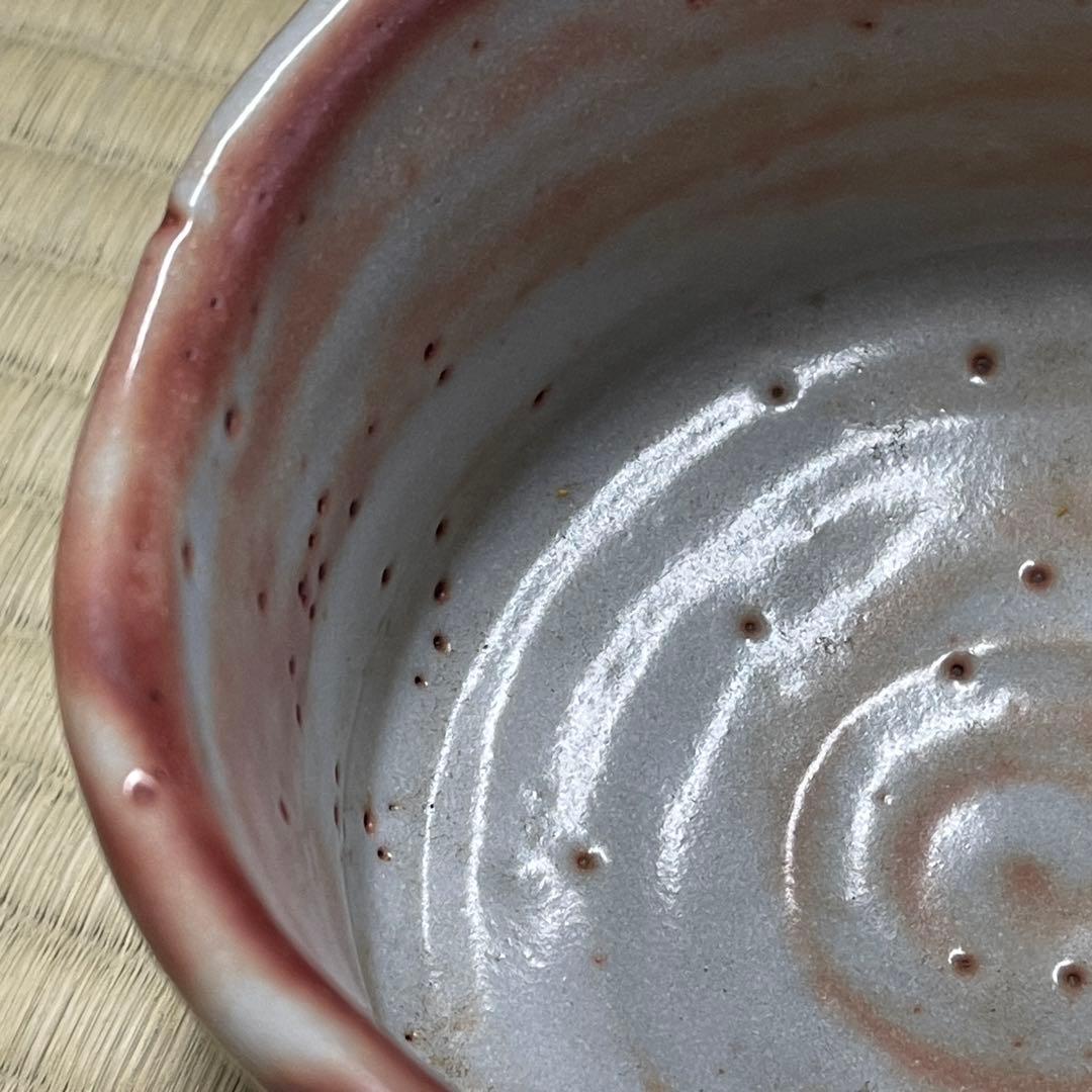 鼡志野焼 水野輝幸 茶碗 茶道具 骨董品 871