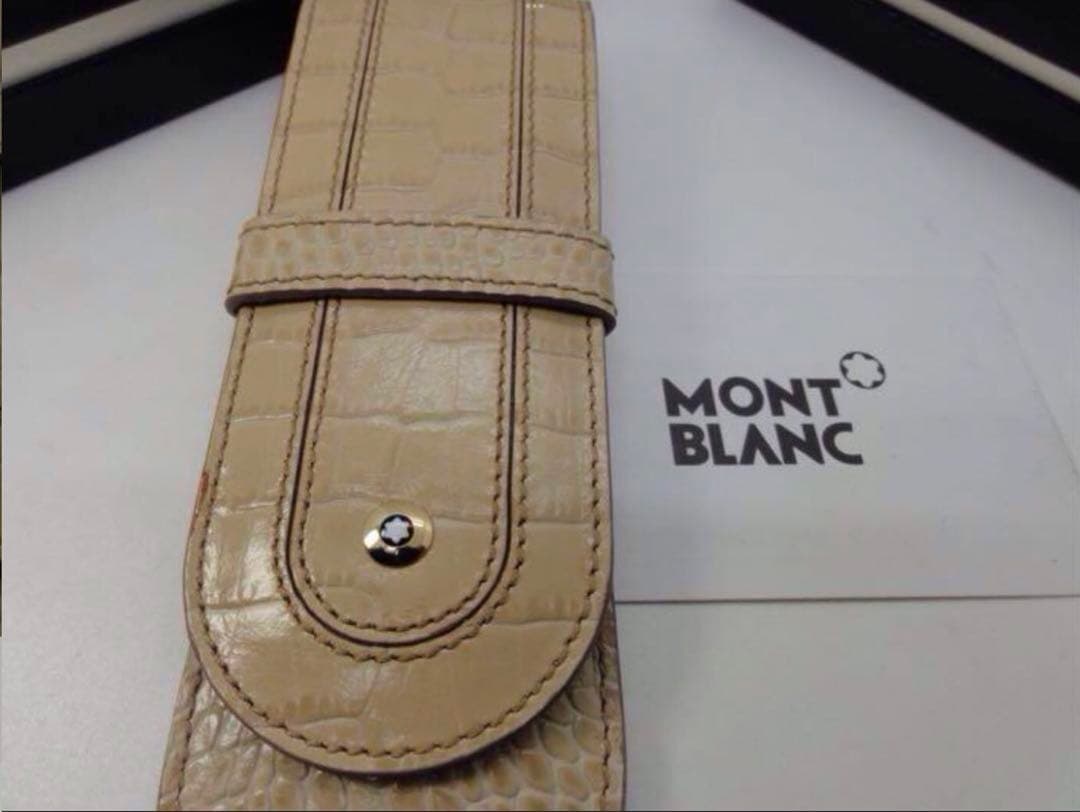 最高級パリの香り★モンブラン　ボエム・クロコデザイン本革製ペンポーチ2〜3本差し
