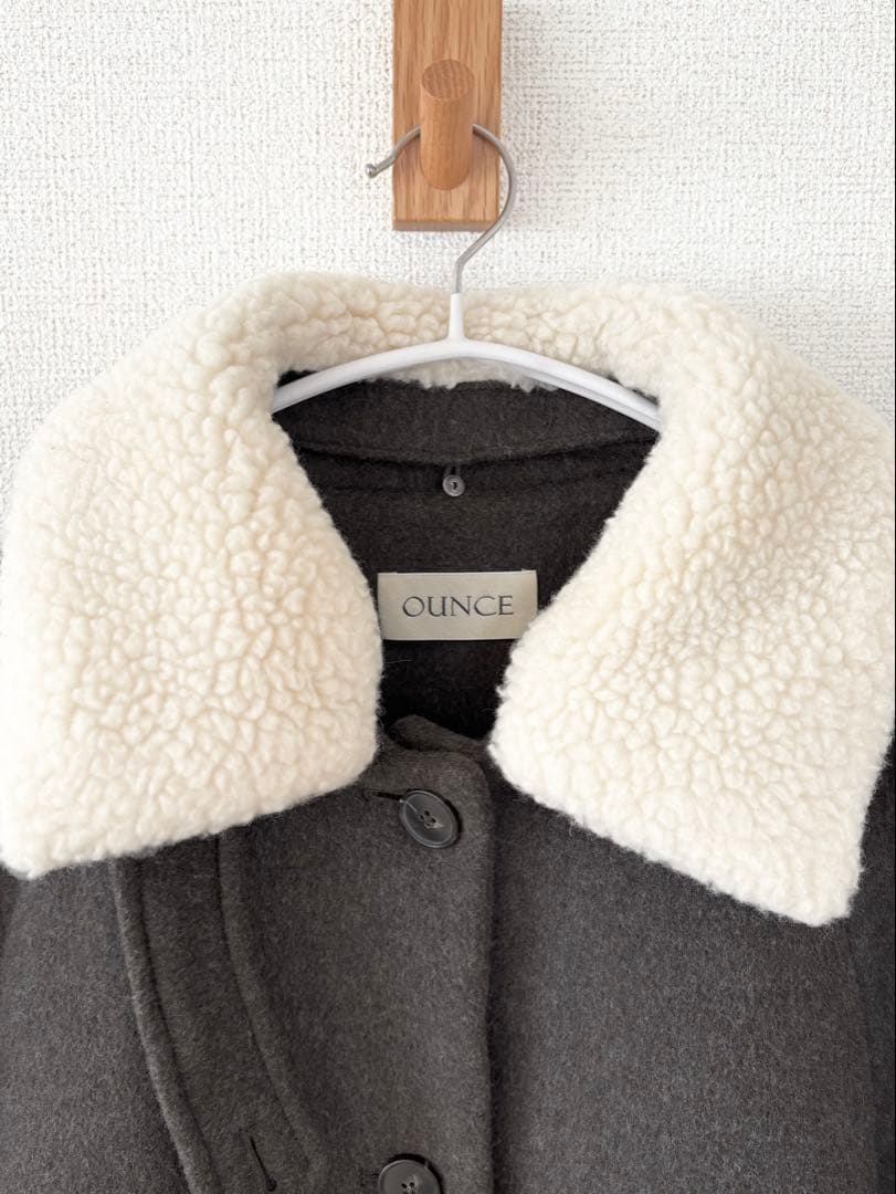 【美品】 ounce base fur collar coat オンス 韓国