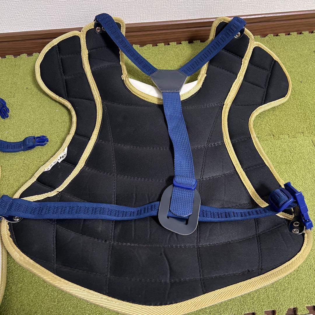 キャッチャー用防具セット ネイビー/ホワイト