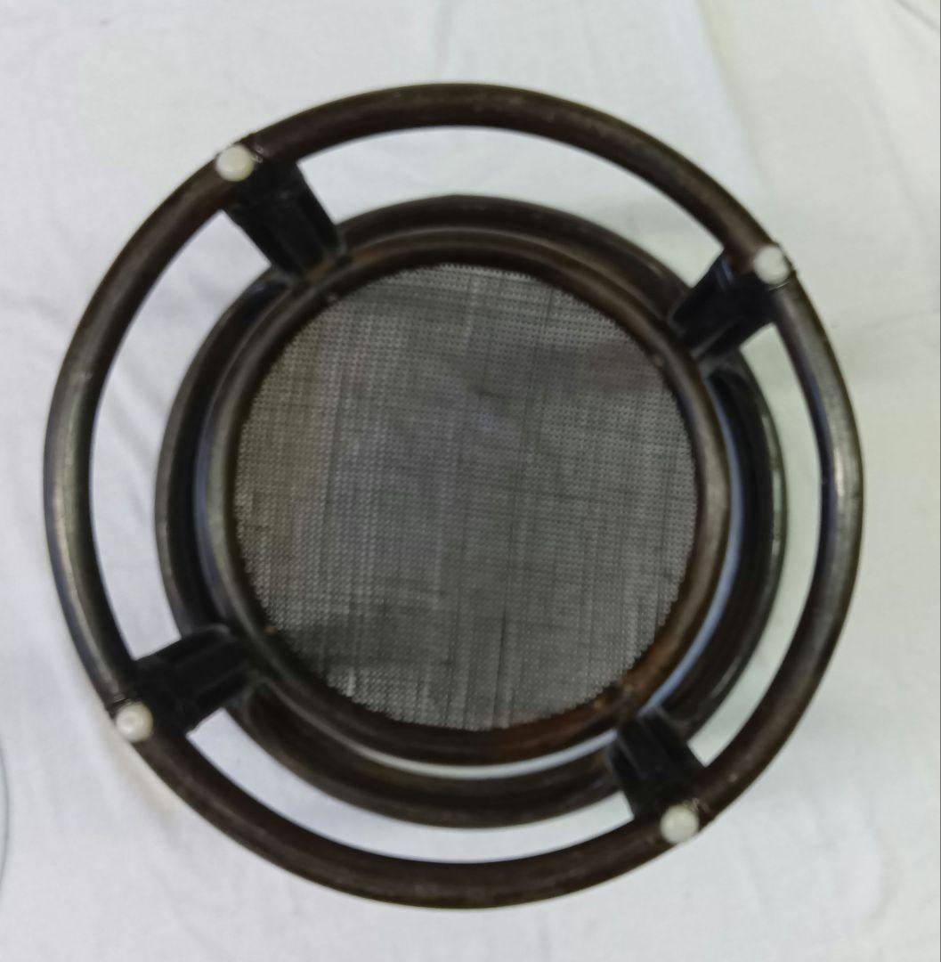 ラタン　サイドテーブル　ガラステーブル　籐　黒色　丸テーブル　センターテーブル