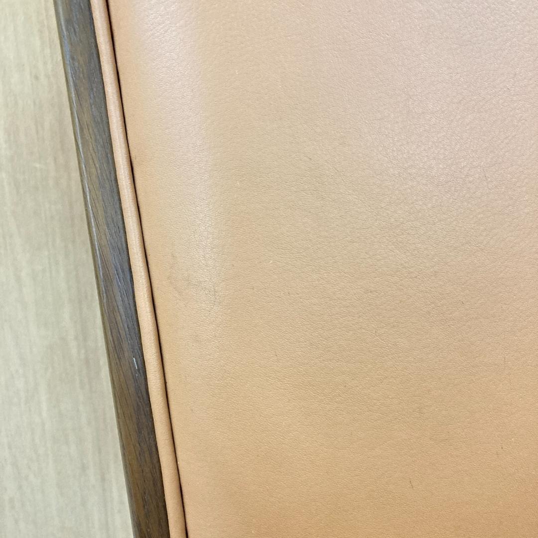 【カリモク】本革　ダイニングチェア　ハイバック　椅子　D