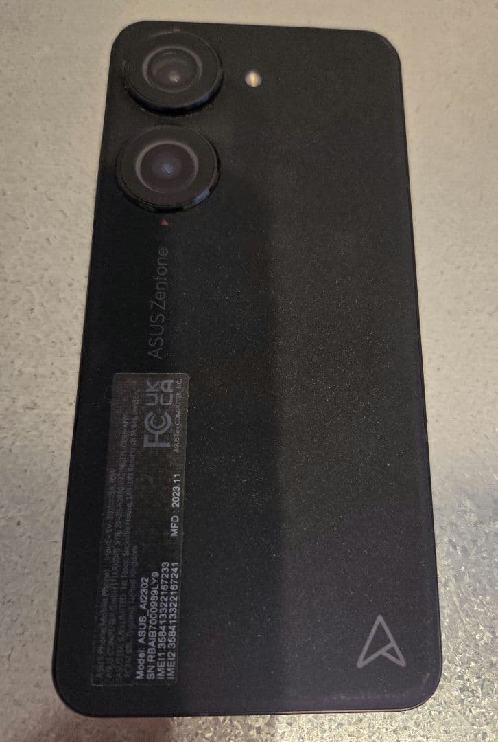 Asus Zenfone10 128GB SIMフリー ブラック