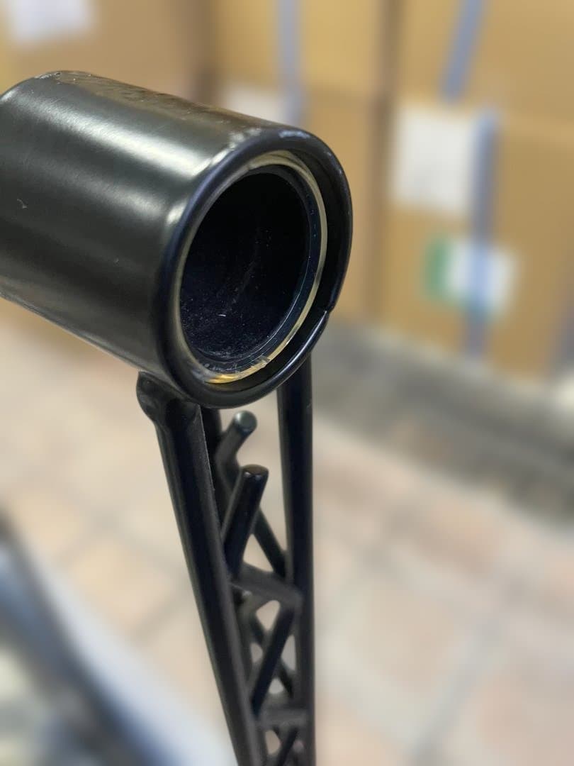  ERECTA 3方クロスバー黒アクリル板×３※ポール天キャップ１個無し