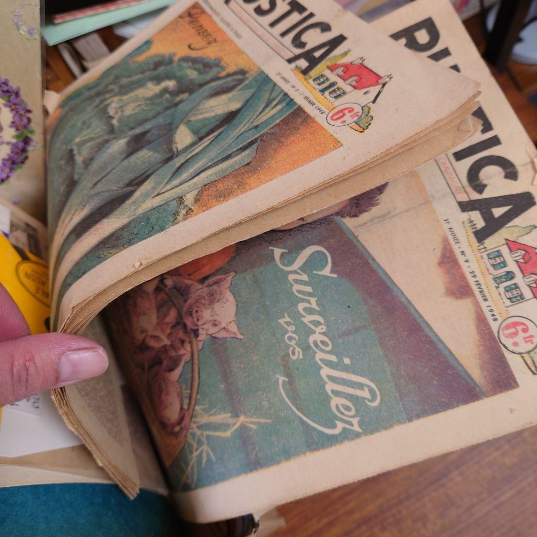 80サイズ/たっぷりephemeral box☆ヴィンテージ海外紙モノ