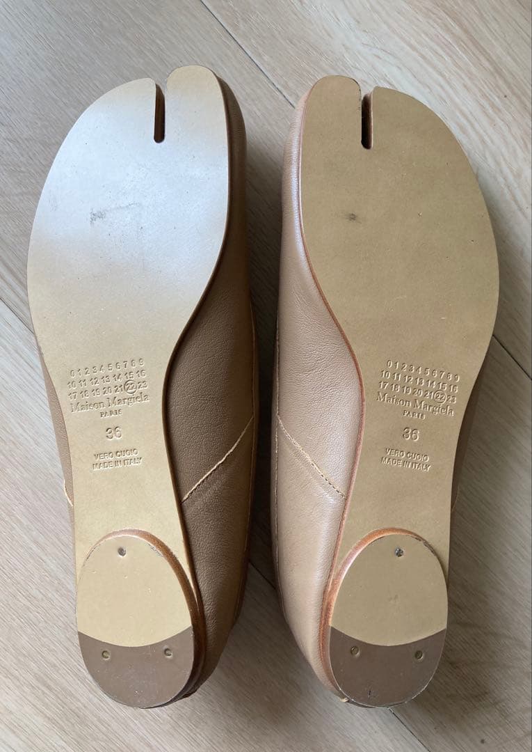 maison margiela Tabiバレエシューズ 36 ベージュ