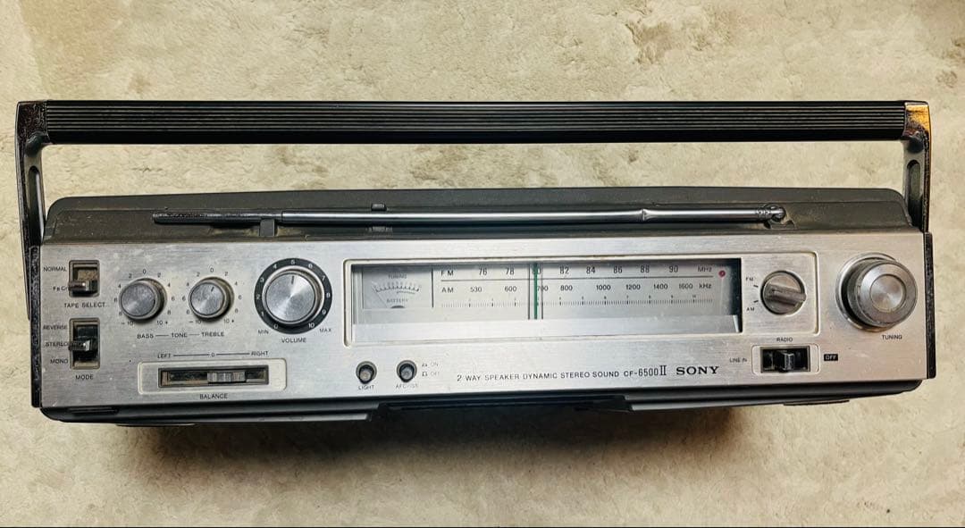 昭和レトロ　SONY FM/AM ステレオカセットコーダー　ラジカセ