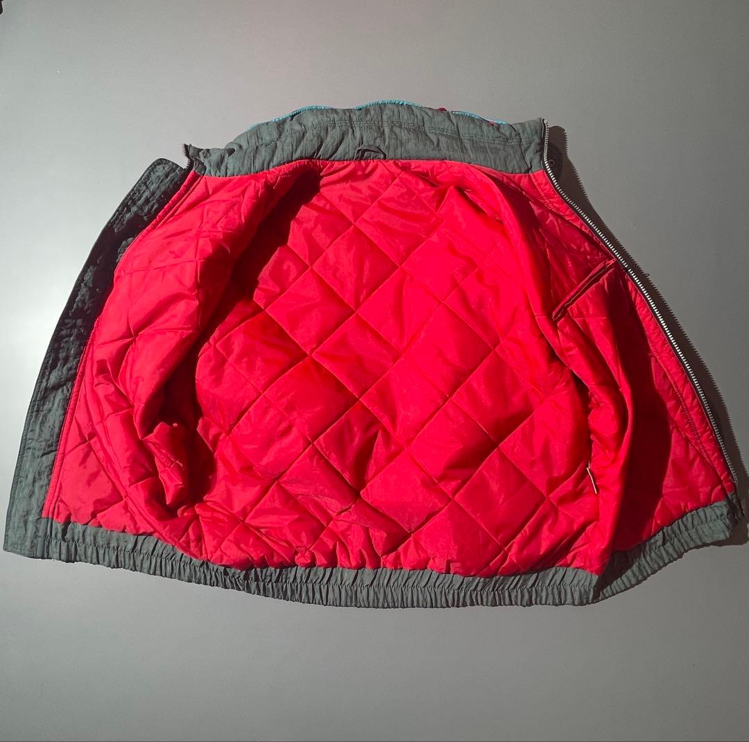 古着 スキーナイロンジャケット 中綿ブルゾン マルチカラー