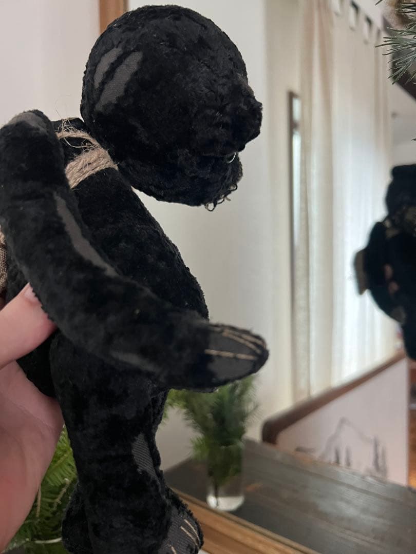 ビンテージ 黒いぬいぐるみ アンティーク人形