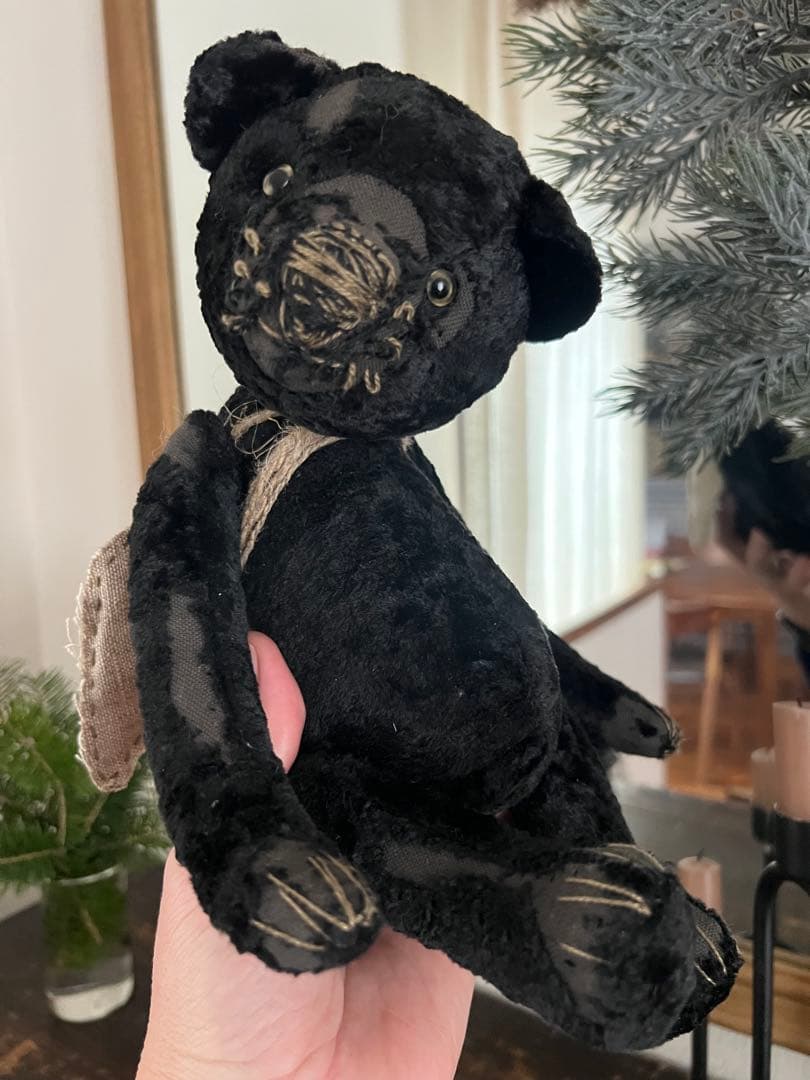 ビンテージ 黒いぬいぐるみ アンティーク人形