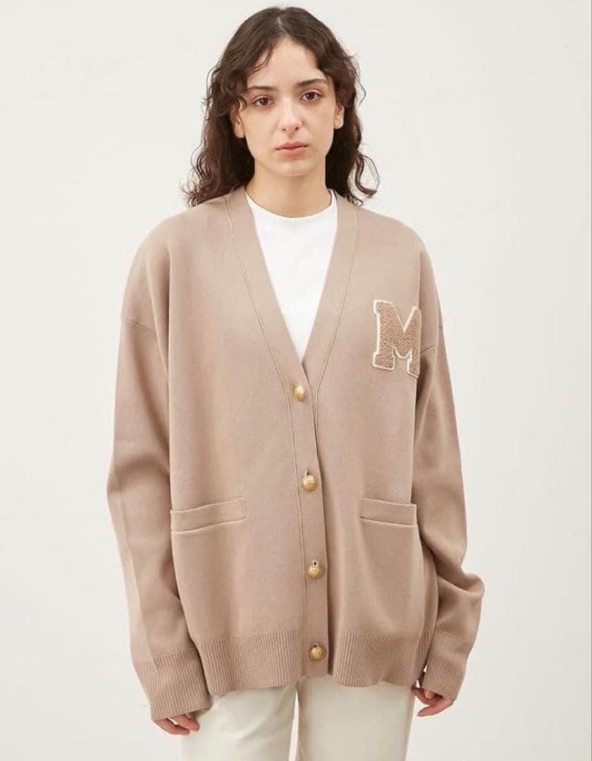 新品同様✨mila owen アップリケデザイン金釦Vネック ニットカーディガン