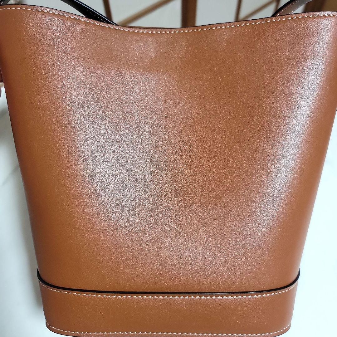 CELINE・ブラウンレザー・バケツ型・ショルダーバッグ