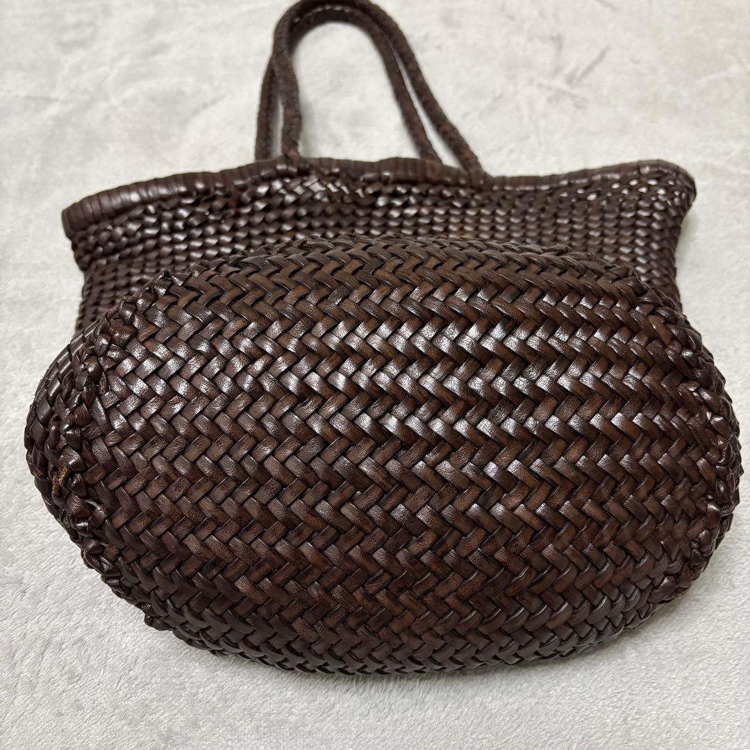 Dragon ドラゴンディフュージョン　メッシュトート　ブラウン　カゴバッグ