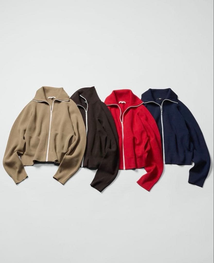 y*o様 ユニクロC　ミラノリブフルジップカーディガン XXL ネイビー