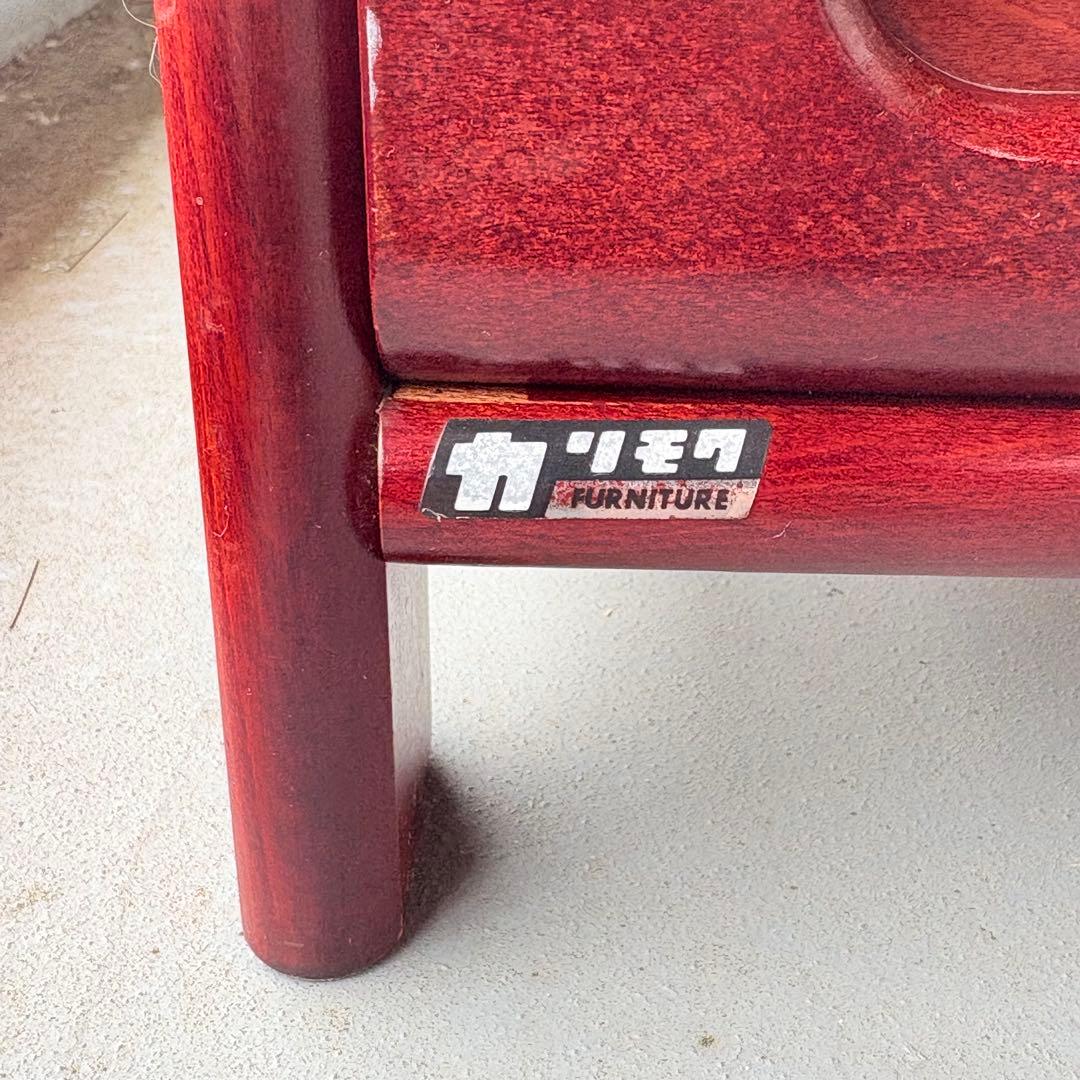 【送料込み】old Karimoku 電話台 引き出し4杯 木製