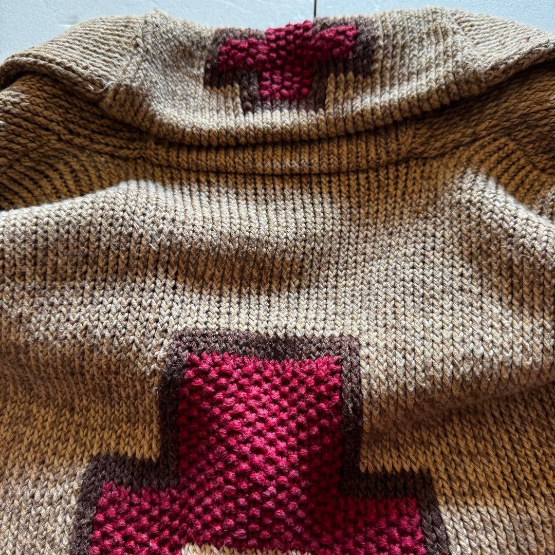 ラルフローレン ネイティブ ハンドニット カーディガン セーター 希少 Lサイズ