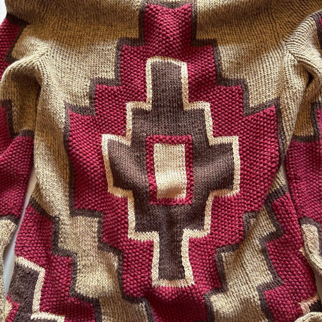 ラルフローレン ネイティブ ハンドニット カーディガン セーター 希少 Lサイズ