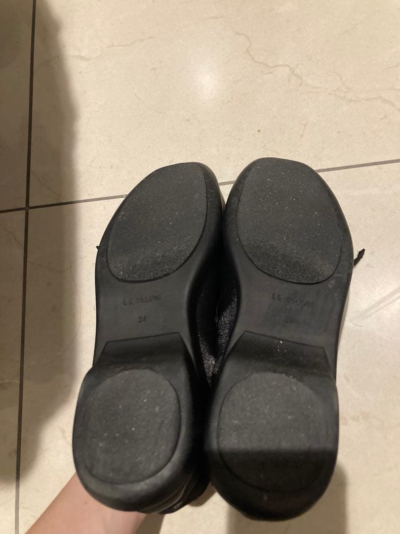 Le Talon ルタロン　Lダブルリボンバレリーナシューズ　24cm