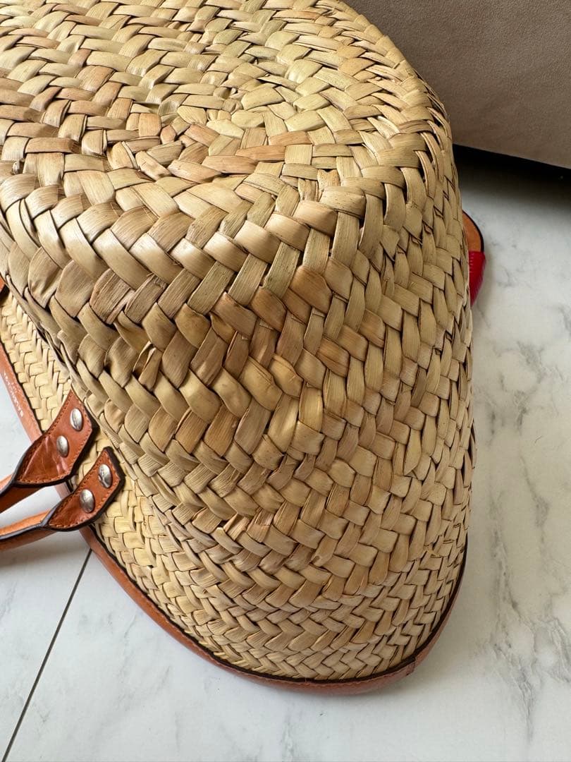 ★美品　バレンシアガ　ラフィア　ビストロ　パニエ　カゴバッグ