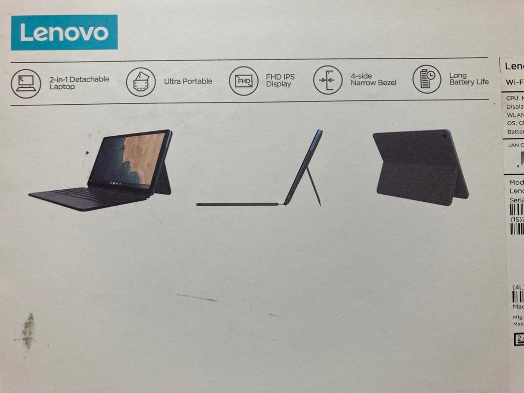 Lenovo IdeaPad Duet Chromebook 本体 充電器付き