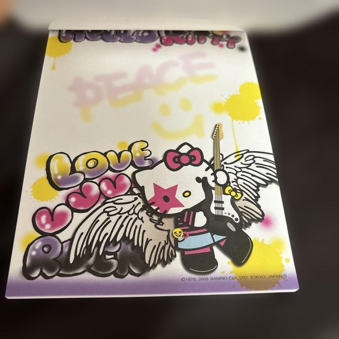 【未使用】　レア・限定デザイン　ハローキティ ロックキティ　メモ帳