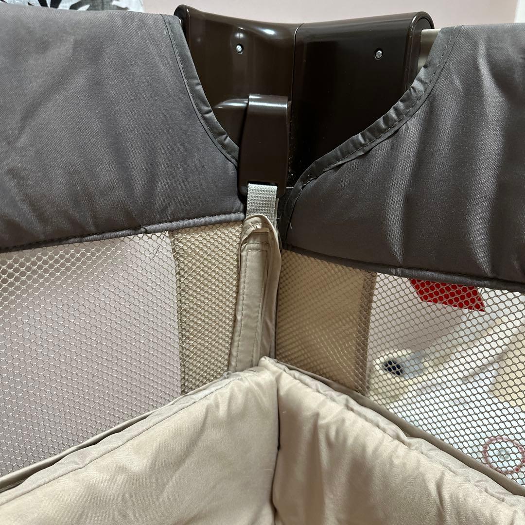 Aprica ココネルエアー ベビーベッド ブラウン 折りたたみ