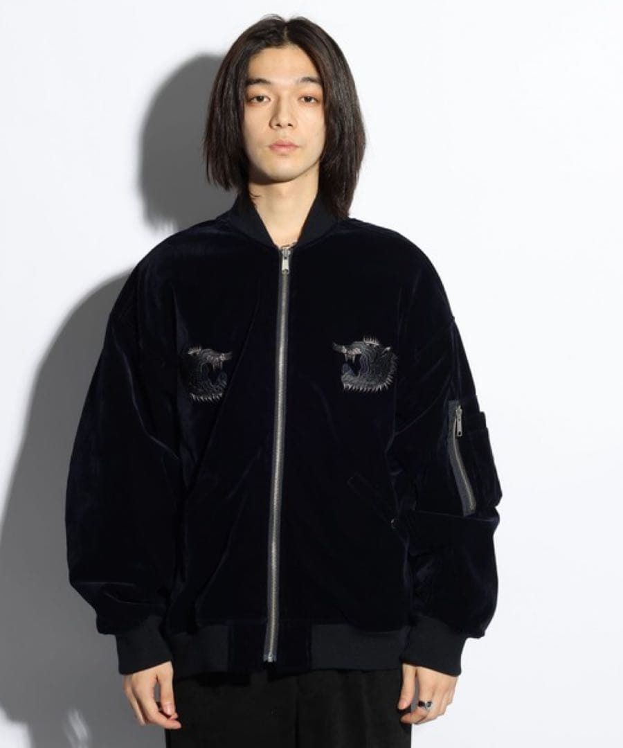 即完売品⭐︎ HARE×hxcyyd スーベニアブルゾン 虎 龍 刺繍 東洋 別珍