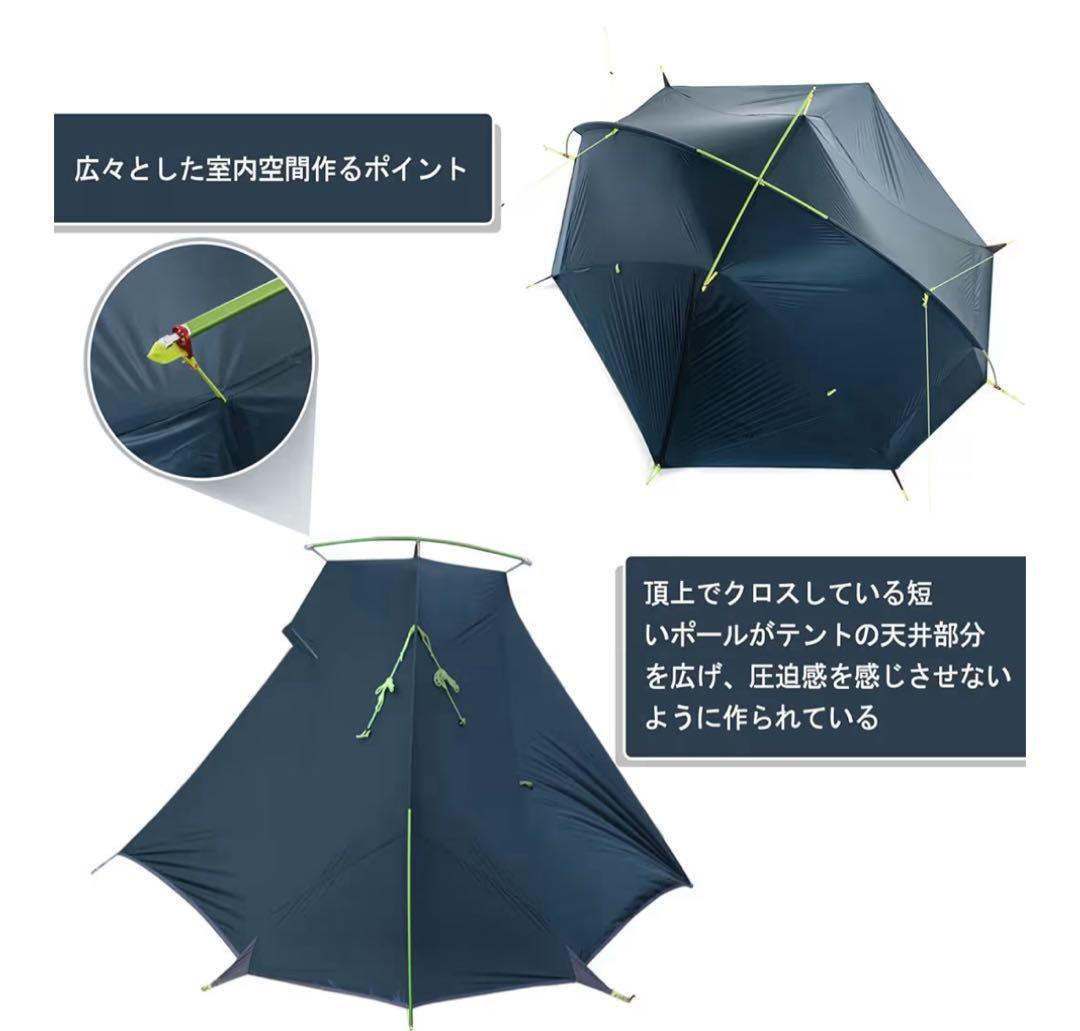 ソロテント 軽量テント 1人用　ネイビー