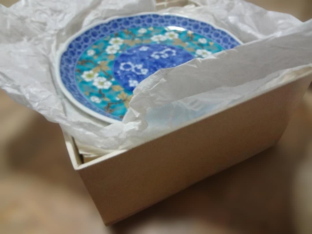 龍峰窯 三洋陶器　皿　5枚セット　箱付き　エメラルドグリーン