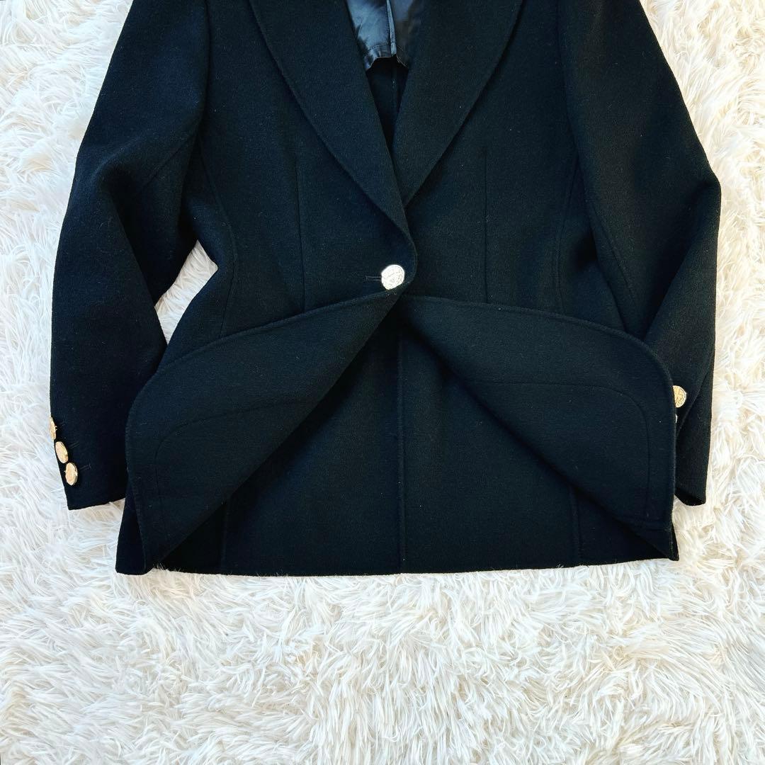 イブサンローラン　ウールカシミヤダブルフェイスジャケット　YSL刻印ボタン