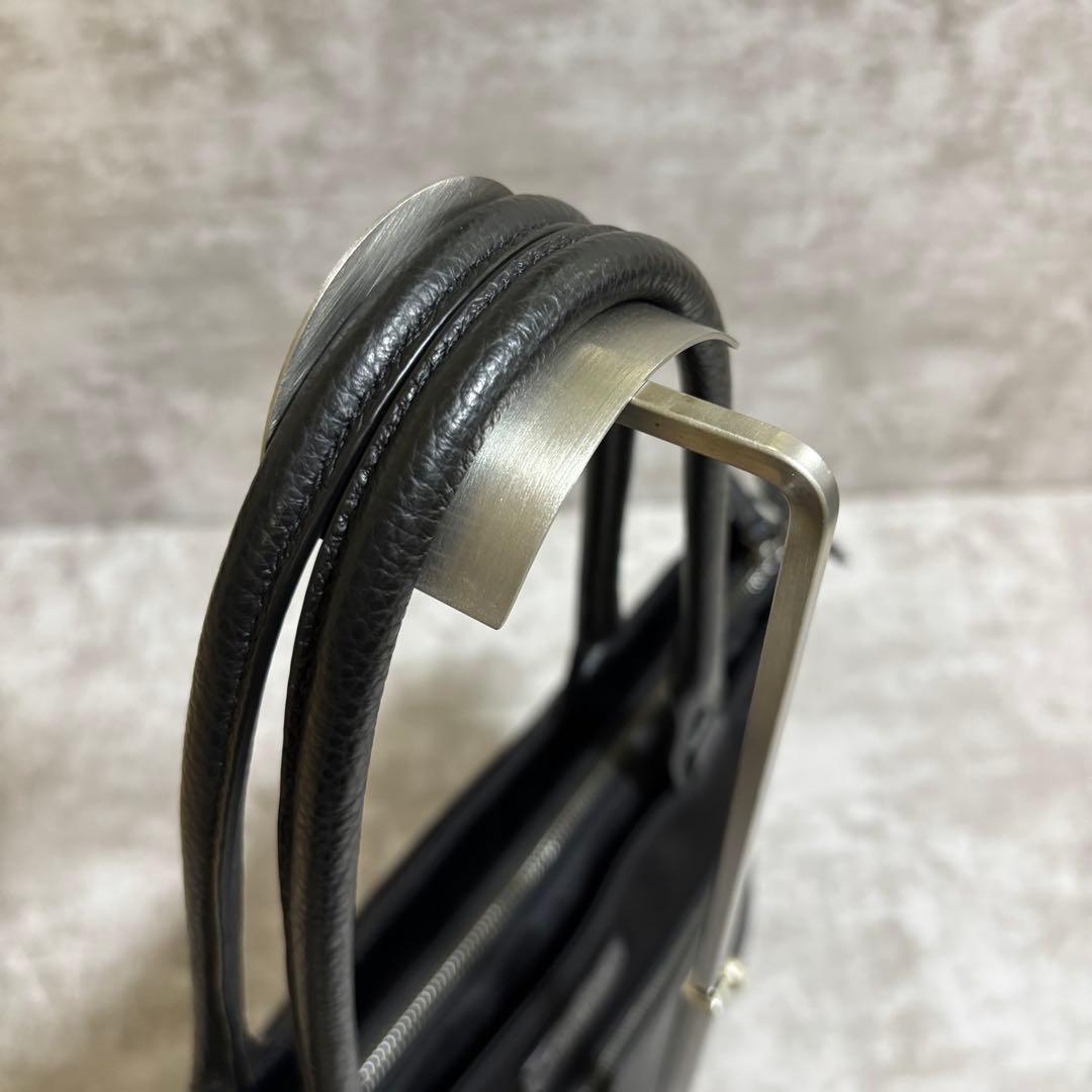 H199 極美品✨ハートマン　ビジネスバッグ　トート　ナイロン　レザー　ブラック