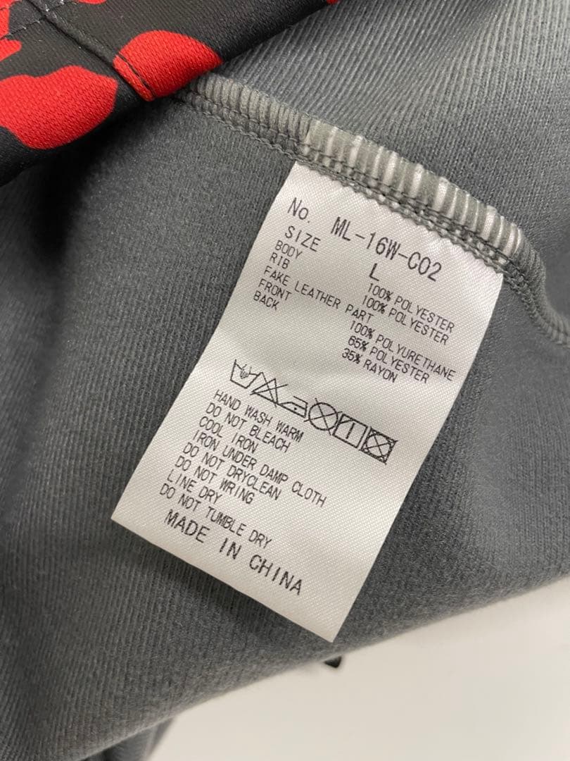 14767.2 MARK & LONA 赤×黒　長袖シャツ　サイズL