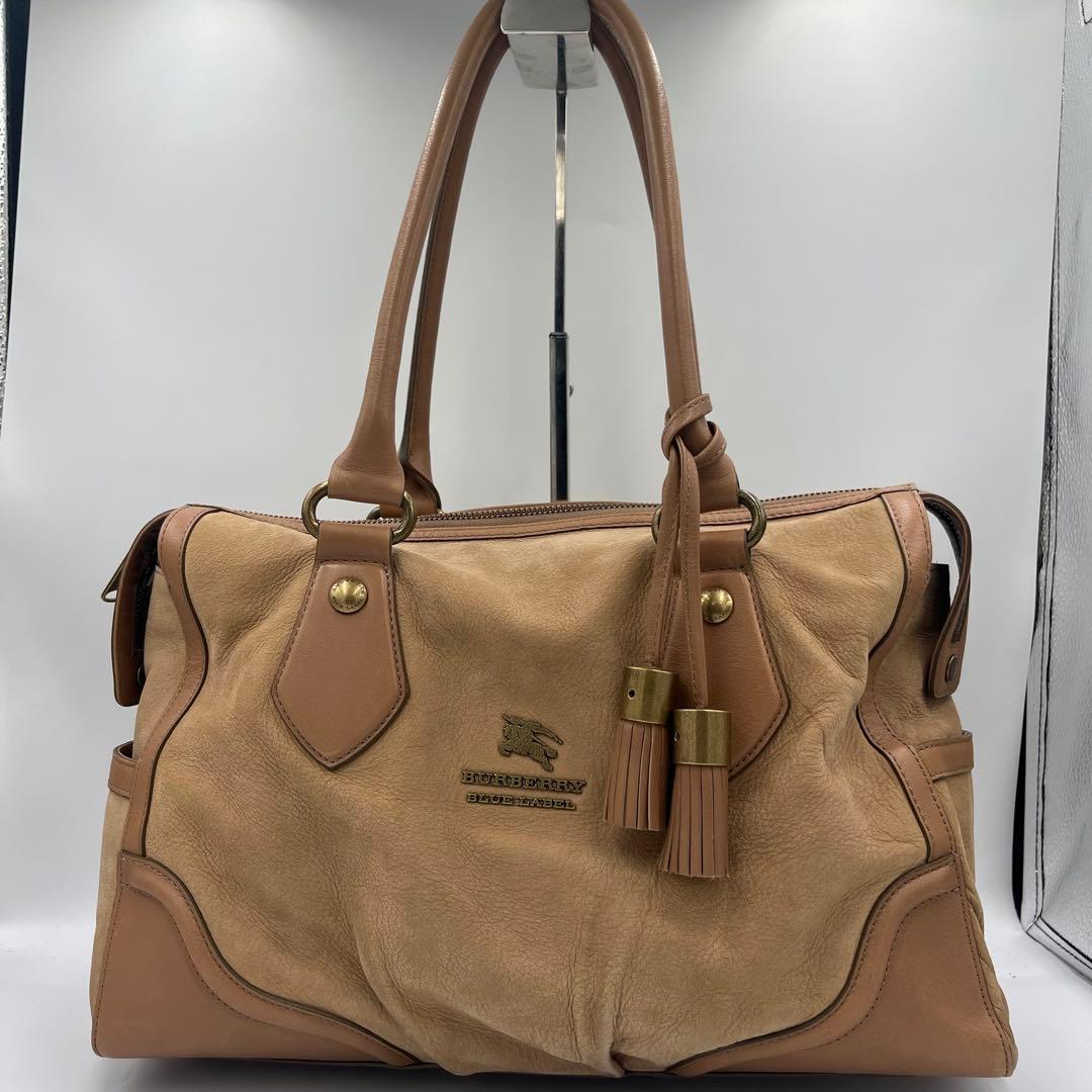 バーバリーブルーレーベル ショルダーバッグ タッセル ノバチェック 肩掛け