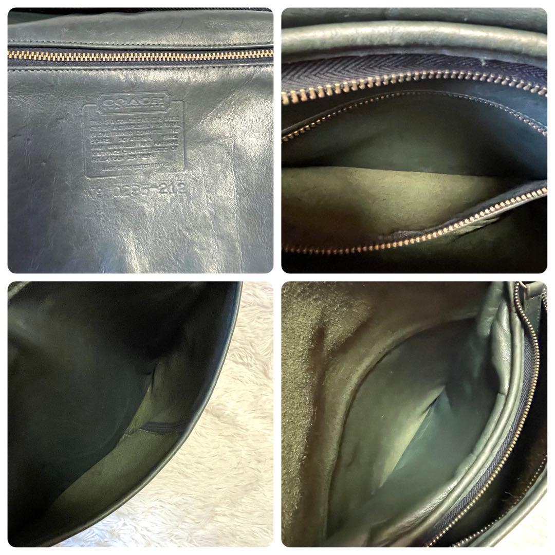 希少 80s✨ USA製 オールド コーチ ショルダーバッグ グリーン フラップ