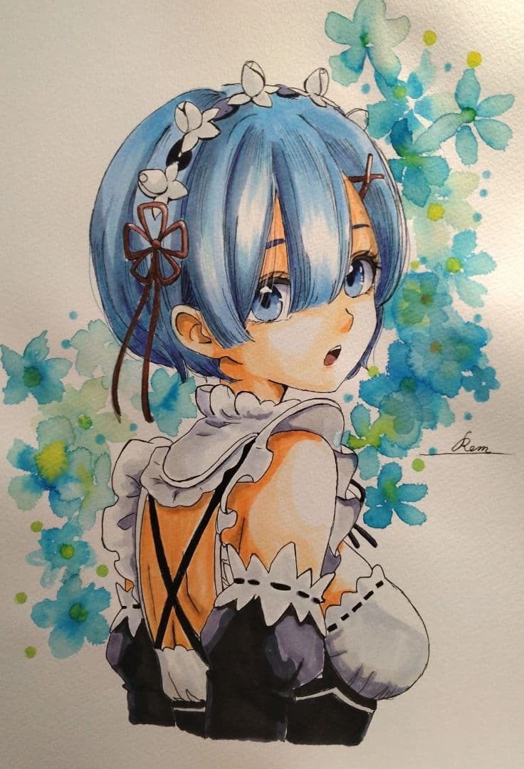 海*ん様 海老さんページ　手描きイラストA4