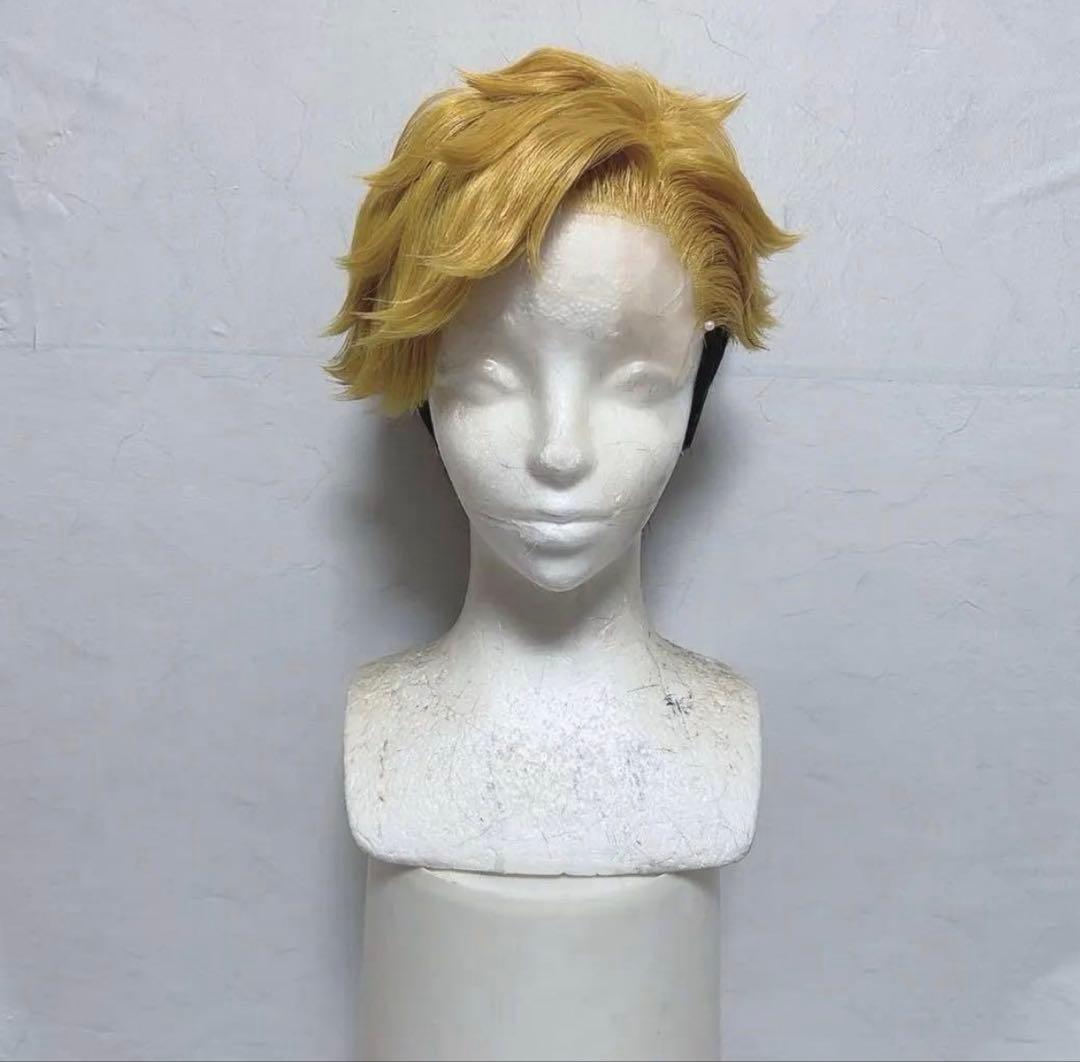 ユ*ウ様 コスプレ　ウィッグ　宮　ハイキュー　金色ショートウィッグ