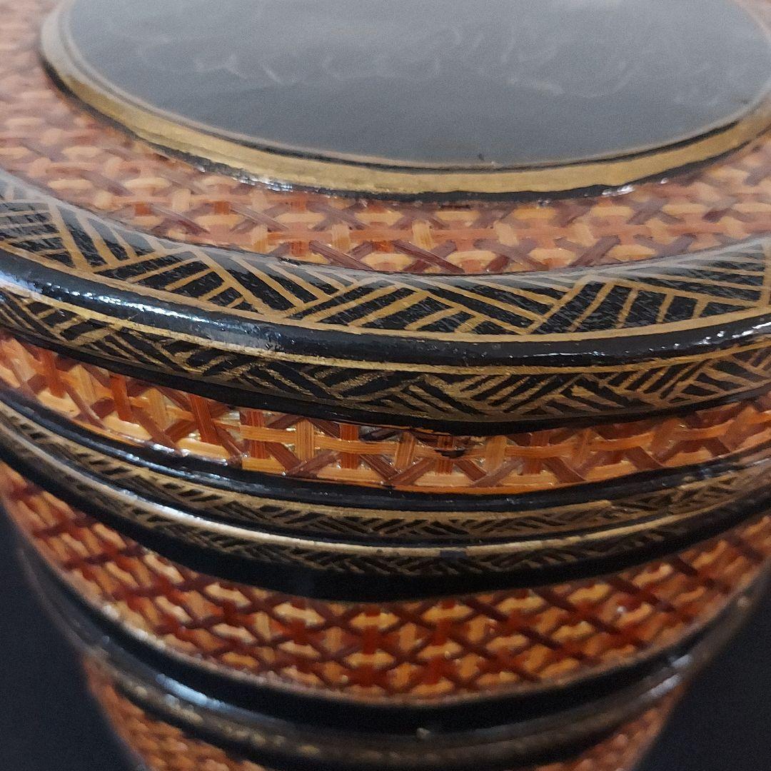 【超希少】竹　3段　漆塗　中国　骨董品　アンティーク