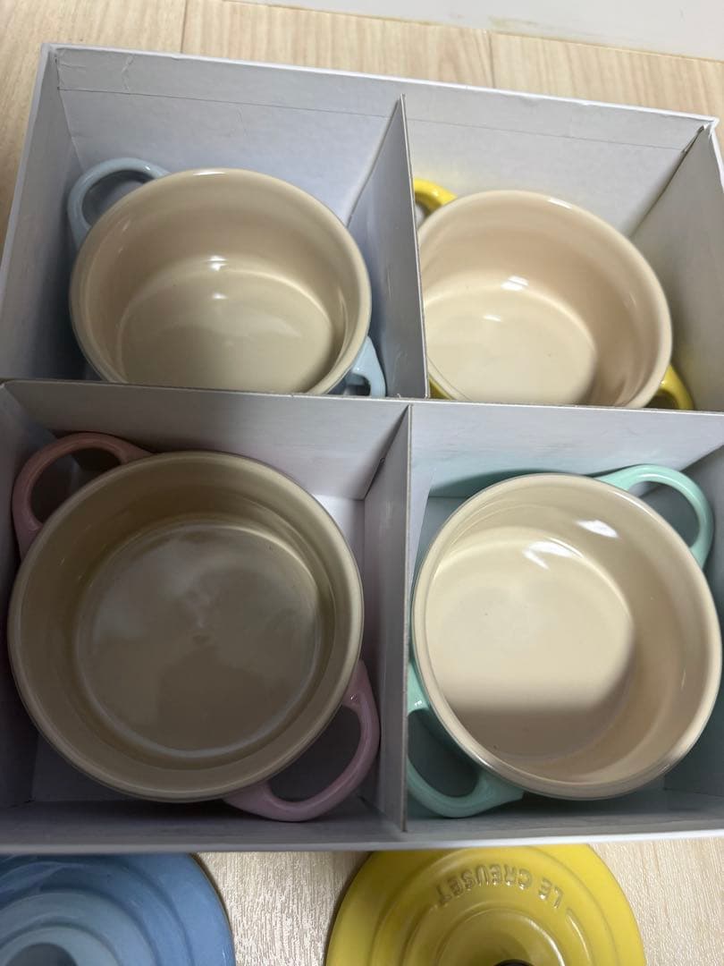 【未使用品】LE CREUSET ミニココット ソルベコレクション4個セット