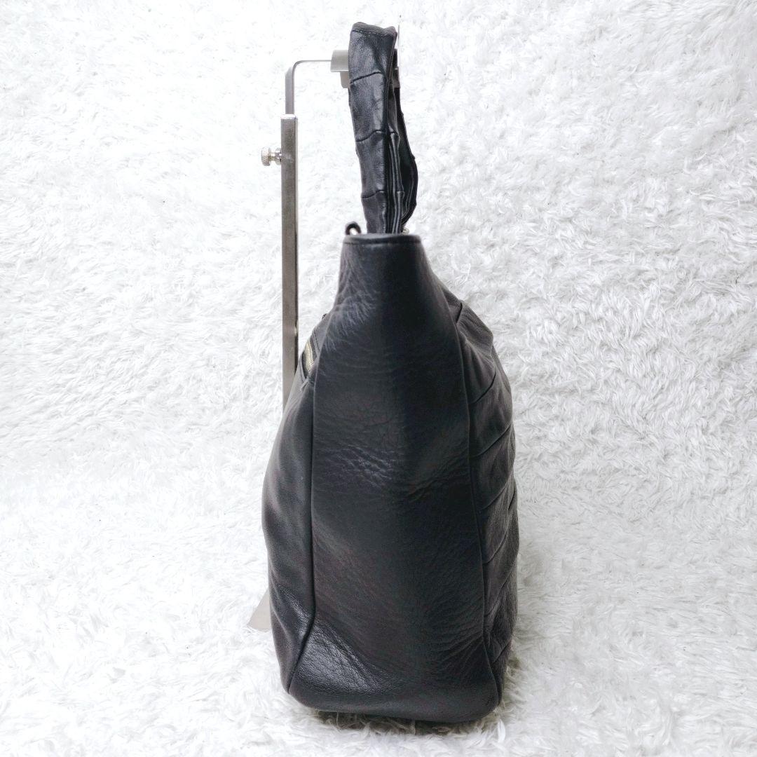 【希少】カワカワ　オールレザー　ブラック　ハンドバッグ　トートバッグ