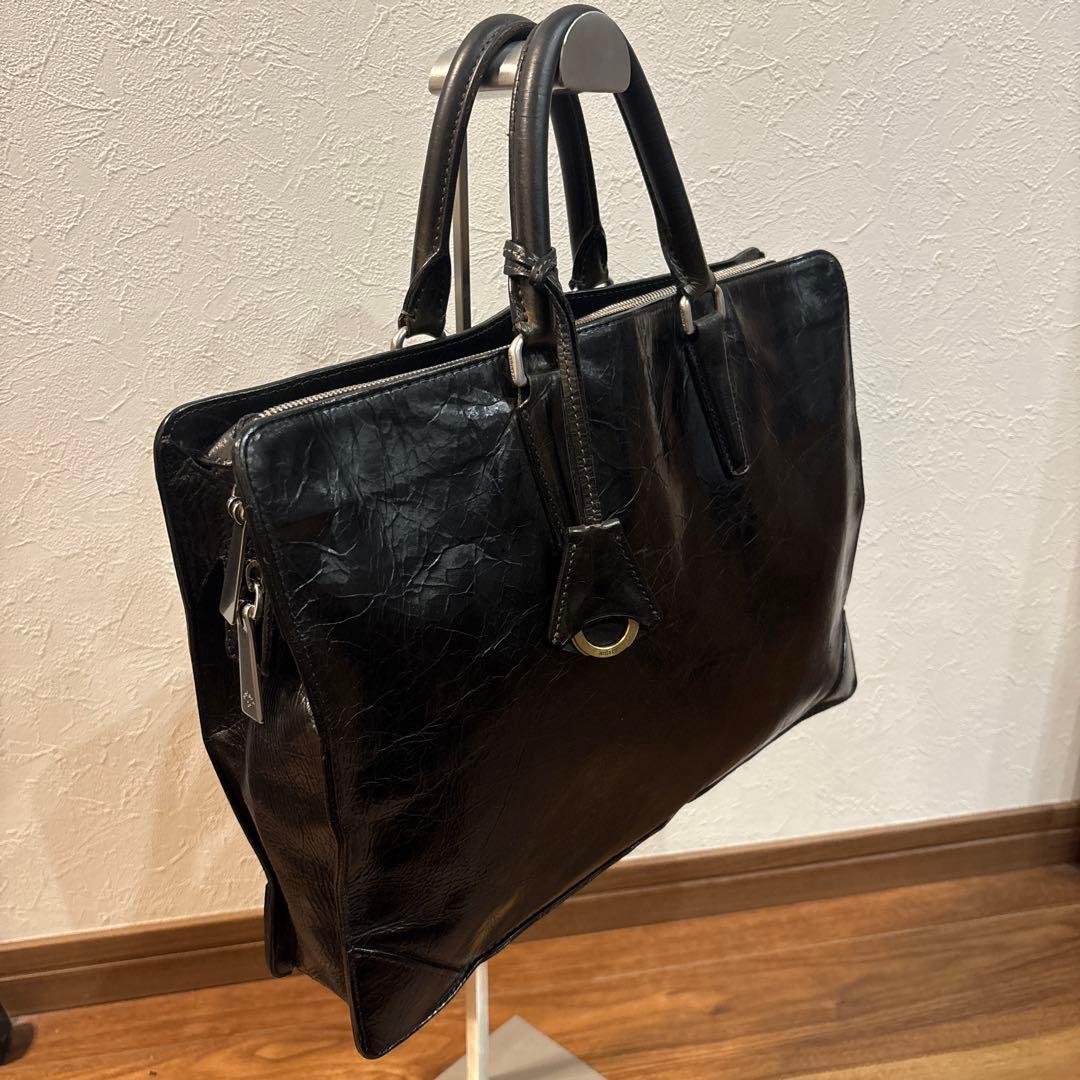 aniary アニアリ レザー 本革製 トートバッグ ビジネスバッグ シワ加工