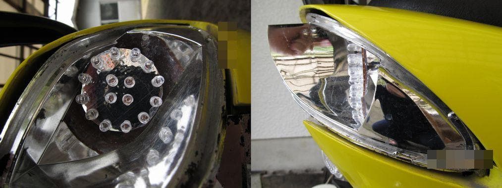 マジェスティ125 26LEDフロントウインカー 右直事故対策+16LEDリア