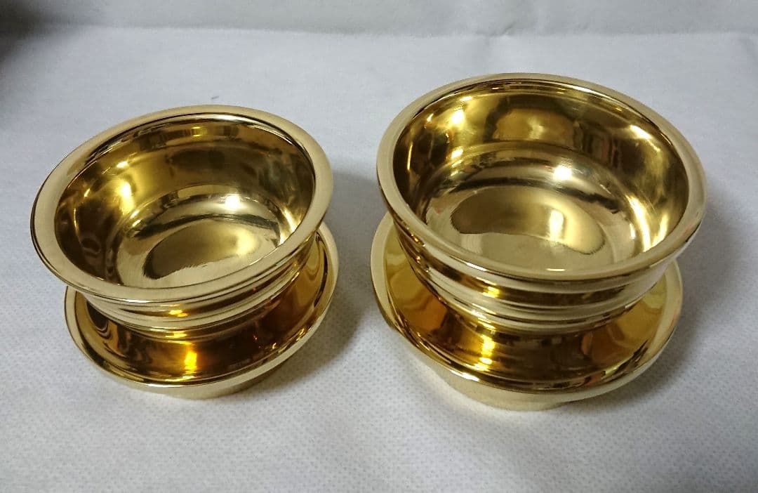 ✶金属工芸品✶塗香器／洒水器 二器セット 真鍮製 京都製 仏具・法具・仏教・密教