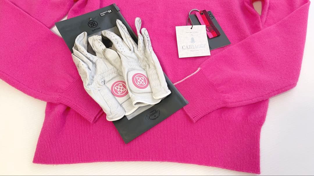 G/FORE ピンク カシミヤセーター ジーフォア