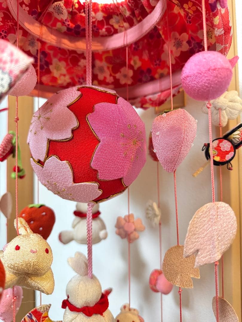 吊るし雛 120㎝ 雛飾り うさぎ つまみ細工 つるし雛