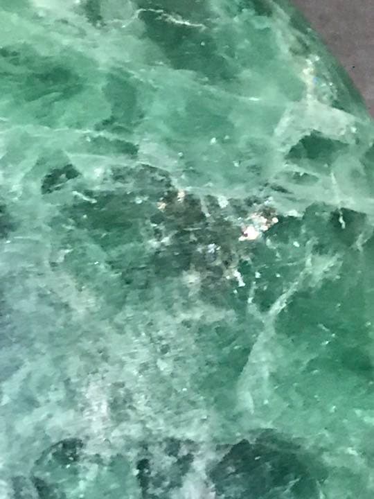 レインボー入り グリーン フローライト