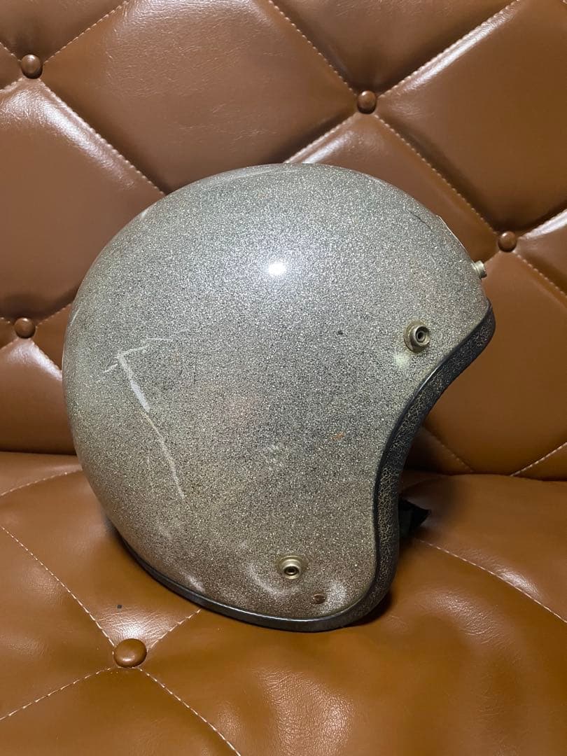 1960年代　YODER ヴィンテージヘルメット　銀ラメ　シルバー　ハーレー
