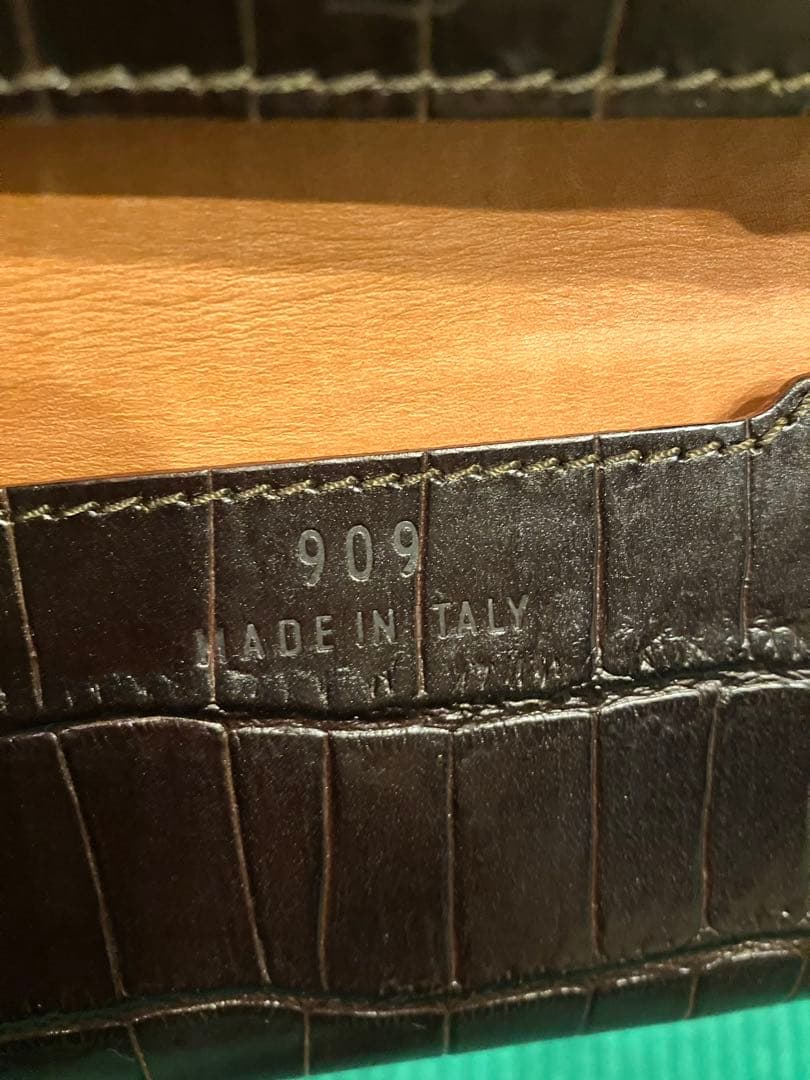 【美品】Felisi 名刺入れ フェリージ カードケース　クロコ型押　909