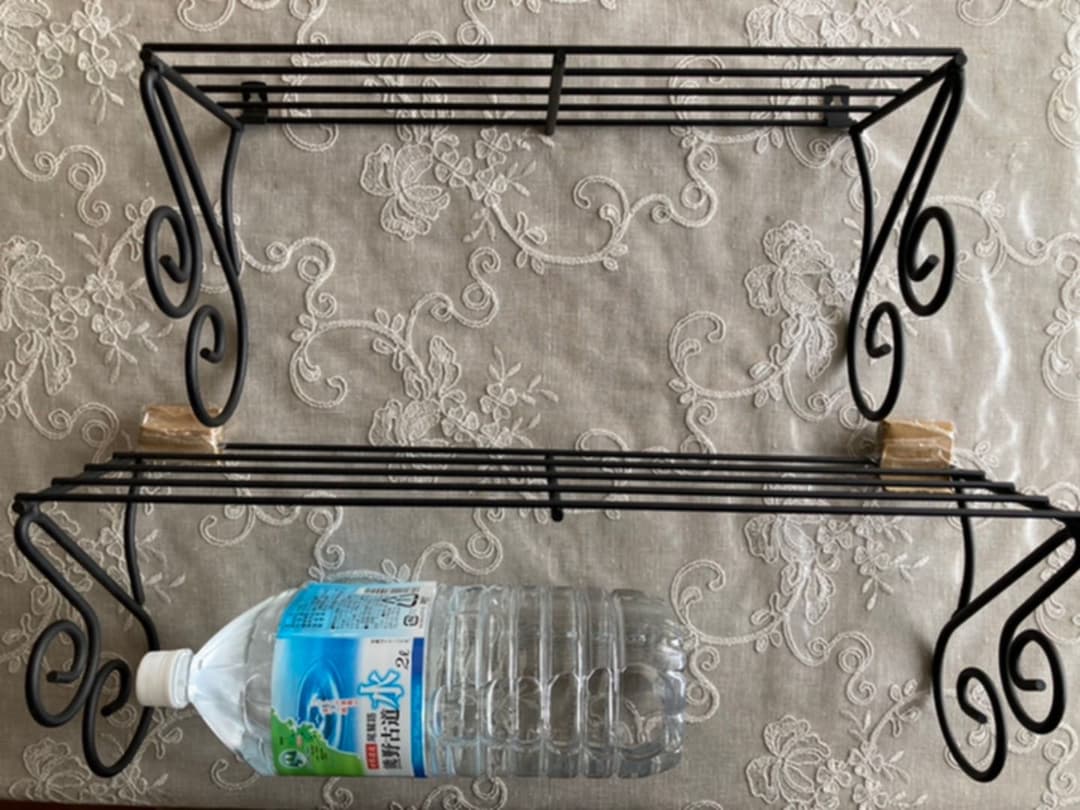 ちゃみ1990年黒アイアンシェルフガーデンシェルフ横幅27㎝